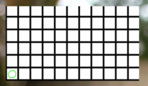 Image an infinitely extended grid with Al the Amoeba at the bottom left corner.